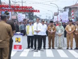 Bupati Asahan Dampingi Presiden Jokowi Resmikan Jalan Inpres
