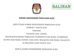 KIP Aceh Terbitkan Tahapan dan Jadwal Pilkada 2024