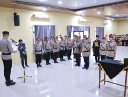 Polres Pringsewu Serah Terima Jabatan Kasat Narkoba, Kapolsek Pagelaran dan Kapolsek Gadingrejo