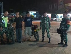 Koramil 05 Pagelaran Kodim 0424 Tanggamus Patroli Rutin Malam Minggu