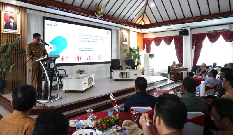 Gelar Rakor Tim Percepatan Penurunan Stunting, Ini Harapan Pj Walikota Lhokseumawe 1 Stunting