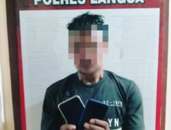 Tekan Angka Kriminalitas, Polres Langsa Tangkap Pria Tersangka Pencurian