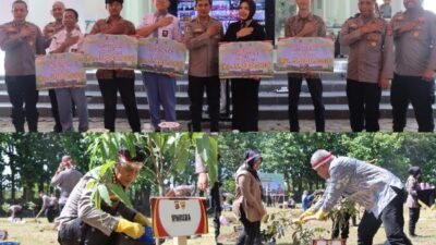 Peringati Hari Bhayangkara, Polda Aceh Tanam Seribu Pohon dan Bagikan Bibit Jagung 3 bhayangkara