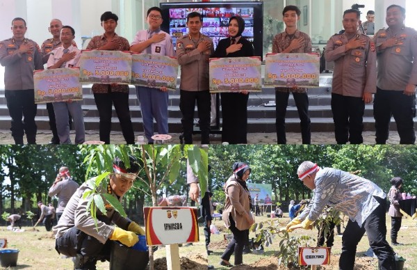 Peringati Hari Bhayangkara, Polda Aceh Tanam Seribu Pohon dan Bagikan Bibit Jagung 1 bhayangkara