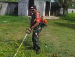 Sambut Hari Raya Idul Adha, Babinsa Koramil 14/Tja Gotong Royong Bersama Warga