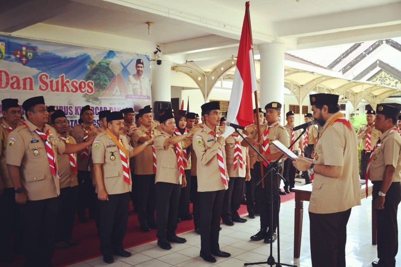 Mualem Lantik Mabicab dan Pengurus Kwarcab Pramuka Langsa 1 Langsa