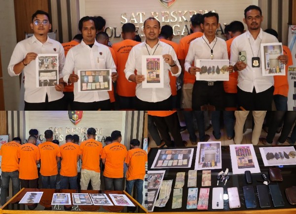 12 Penjudi di Nagan Raya Ditangkap, Lima di Antaranya Pemain Judi Slot 1 Nagan