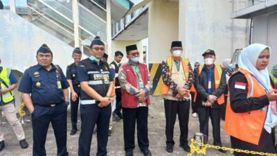 Kantor Wilayah Direktorat Jenderal Bea dan Cukai (KWBC) Aceh dan Kantor Pengawasan dan Pelayanan Bea dan Cukai (KPPBC) Tipe Madya Pabean (TMP) C Banda Aceh sambut kedatangan jemaah haji kloter pertama Debarkasi Aceh 2024, Rabu (10/7/2024).
