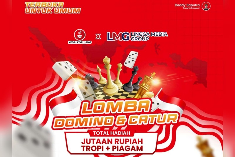 Meriahkan HUT RI Ke-79, Kedai Kopi Jang Bersama LMG Gelar Turnamen Domino dan Catur 1 HUT RI
