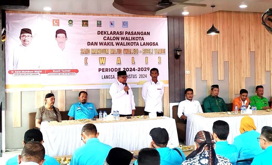 Daftar Cawalkot Langsa, Said Mahdum - Tambi Deklarasi Pasangan WALI 1 IMG 20240828 165421