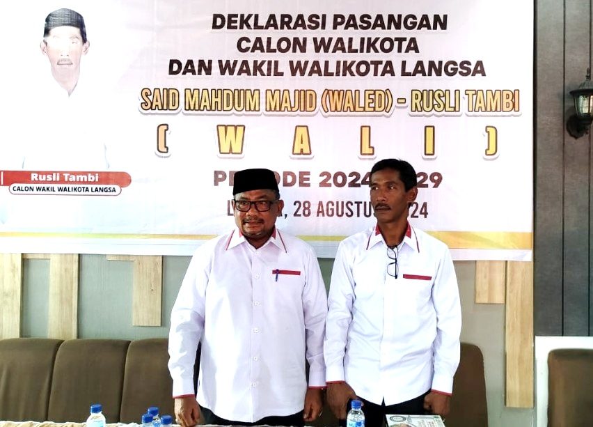 Daftar Cawalkot Langsa, Said Mahdum - Tambi Deklarasi Pasangan WALI 2 IMG 20240828 165451