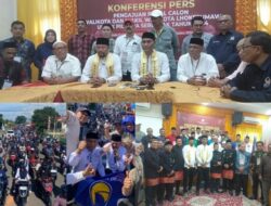 Ribuan Warga dan Relawan Antar Paslon IMAM Daftar Cawalkot ke KIP Lhokseumawe