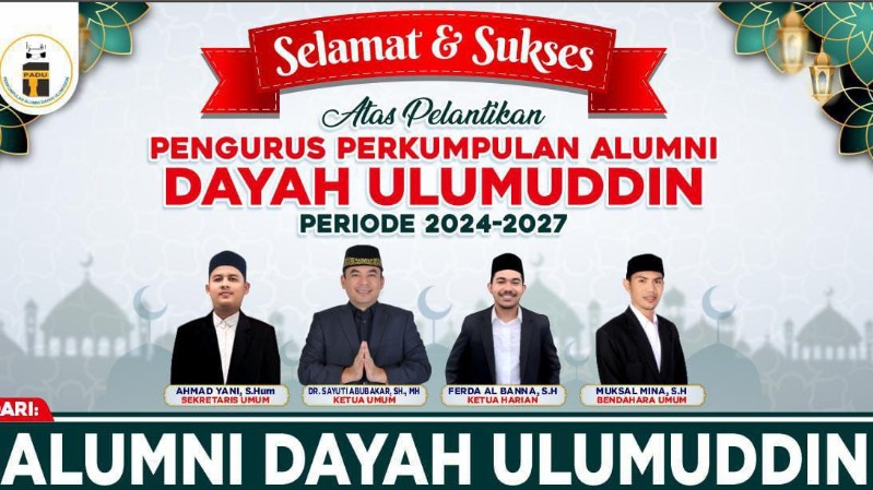 Perkuat Komitmen untuk Pendidikan Islam di Aceh, Alumni Dayah Ulumuddin Lantik Kepengurusan Baru 1 Lhokseumawe