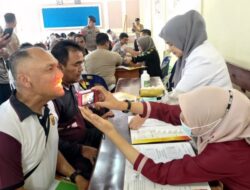 120 Personel Polres Bener Meriah Laksanakan Pemeriksaan Kesehatan