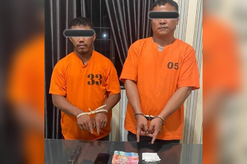 Ungkap Kasus Narkotika di Kabanjahe, Dua Tersangka Ditangkap Satnarkoba Polres Tanah Karo 1 Tanah Karo