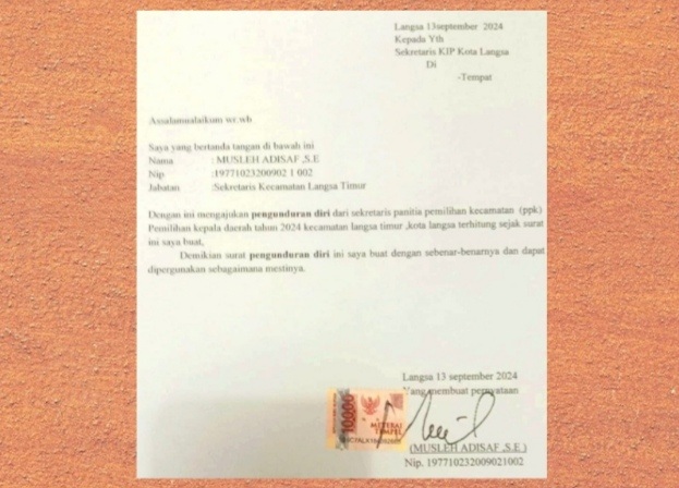 Pj Geuchik Rangkap Sekretaris PPK, Heri Setiawan: Sudah Mengundurkan Diri 1 IMG 20240918 153953