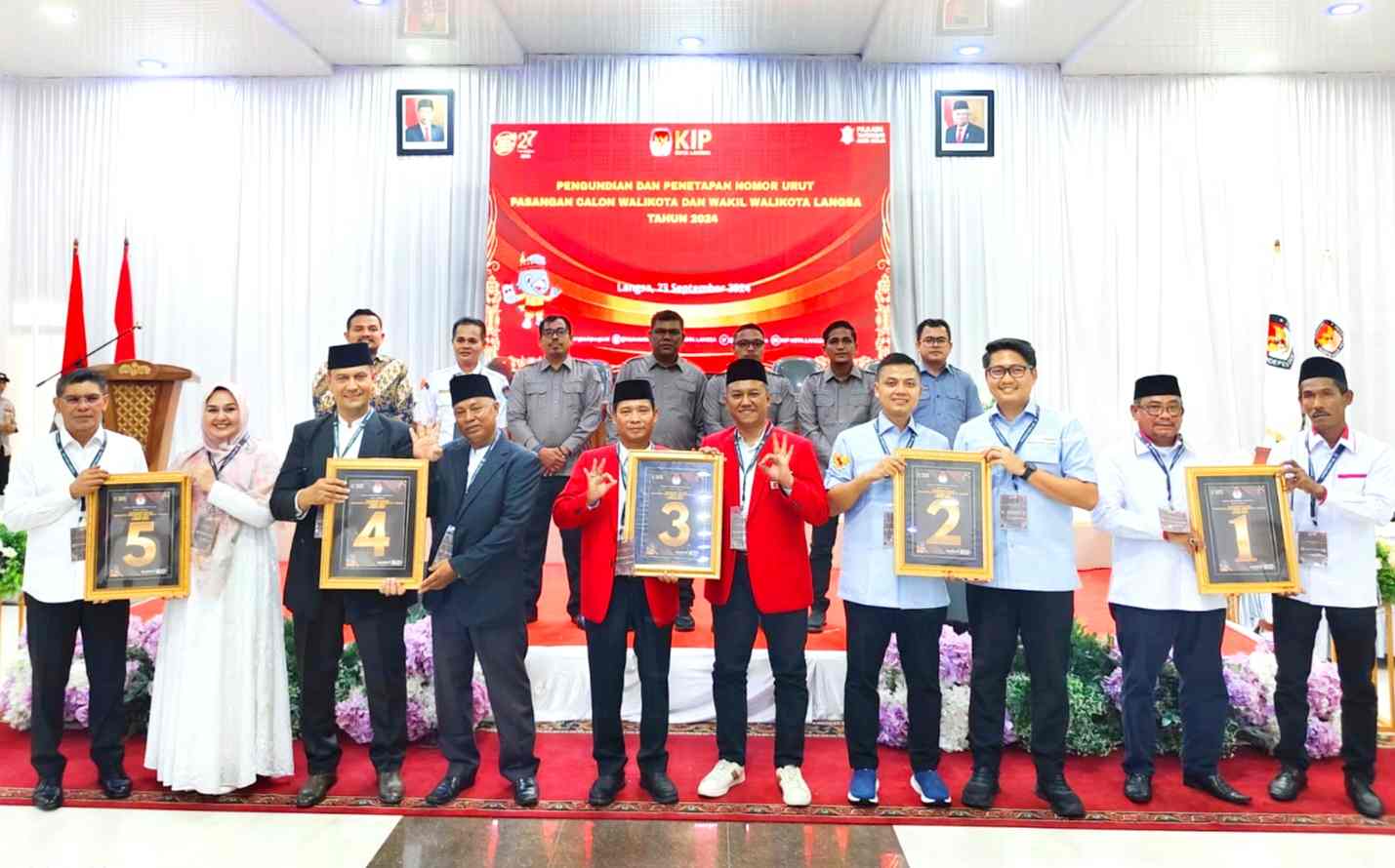 KIP Langsa Tetapkan Nomor Urut Calon Walikota dan Wakil Walikota Peserta Pilkada 2024 1 IMG 20240923 134508