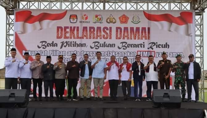 Deklarasi Pilkada Damai 2024, Kapolres Tanah Karo Ajak Masyarakat Jaga Kondusivitas dan Persatuan 1 Karo