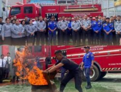 Rutan Kabanjahe Bersama Damkar Gelar Simulasi Penyelamatan Darurat Kebakaran 