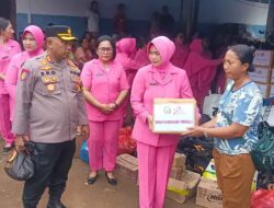 Kapolres Tanah Karo dan Bhayangkari Salurkan Bantuan untuk Korban Banjir Bandang di Desa Ketawaren