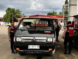 Patroli di Area SPBU: Polres Lhokseumawe Jaga Keamanan Masyarakat