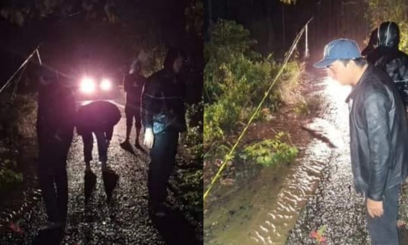 Jalan Amblas di Juhar Akibat Hujan Deras, Polsek Ambil Langkah Cepat Amankan Lokasi 1 Karo