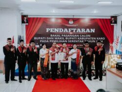KPU Karo Terima Pendaftaran Paslon Bupati “Karo Erdilo” Antonius-Komando