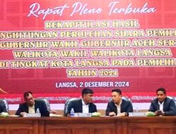 Pleno KIP Kota Langsa Usai, Ini Hasil Suara Paslon Gubernur Aceh dan Walikota Langsa