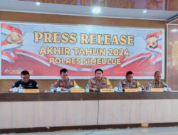 Press Release Polres Simeulue Tahun 2024, Tren Kejahatan Menurun Signifikan