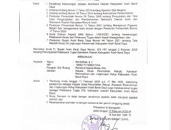 Rahwadi AR Ditunjuk sebagai Plt Sekda Abdya