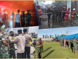 Gerak Cepat, Anggota Kodim 0115/Simeulue Bantu Padamkan Kebakaran di Kampung Aie