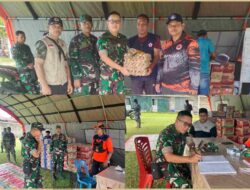 Tinjau Kebakaran Simeulue Tengah, Dandim Qomarus Zaman Berikan Bantuan Sembako