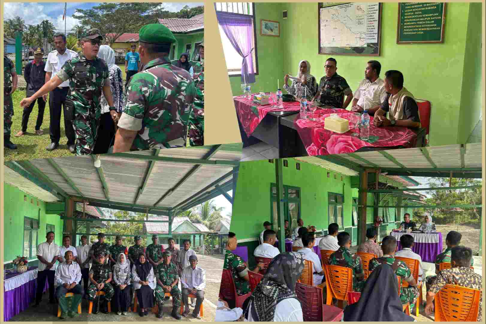 Kujungan Kerja Perdana ke Koramil Jajaran, Ini Pesan Dandim 0115/Simeulue 1 Dandim 0115/Simeulue Letkol Arm Qomarus Zaman, S.T., M.I.P., M.H.I di dampingi Ketua Persit KCK Cab XXXIII Dim 0115 Ny. Ratih Qomarus Zaman melaksanakan kunjungan kerja ke Koramil wilayah Kecamatan Teluk Dalam dan Simeulue Barat, Rabu (19/02/2025). Foto : ist