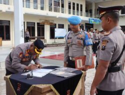 Kapolres Tanah Karo Pimpin Sertijab Kapolsek Tigapanah dan Kapolsek Simpang Empat