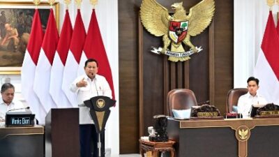 Sidang Kabinet Paripurna (SKP) bersama para Menteri Kabinet Merah Putih yang digelar di Ruang Sidang Kabinet, Istana Kepresidenan Jakarta, pada Rabu, 22 Januari 2025, yang turut membahas efisiensi anggaran.