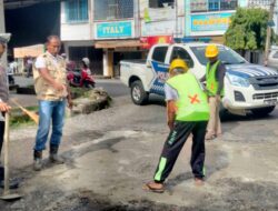 Polantas Aceh Hadir: Perbaikan Jalan Berlubang Demi Keselamatan Pengguna Jalan