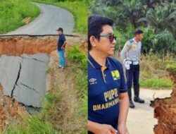 Pemkab Dharmasraya Tanggap Bencana, Jalan Bukik Lantak Segera Diperbaiki