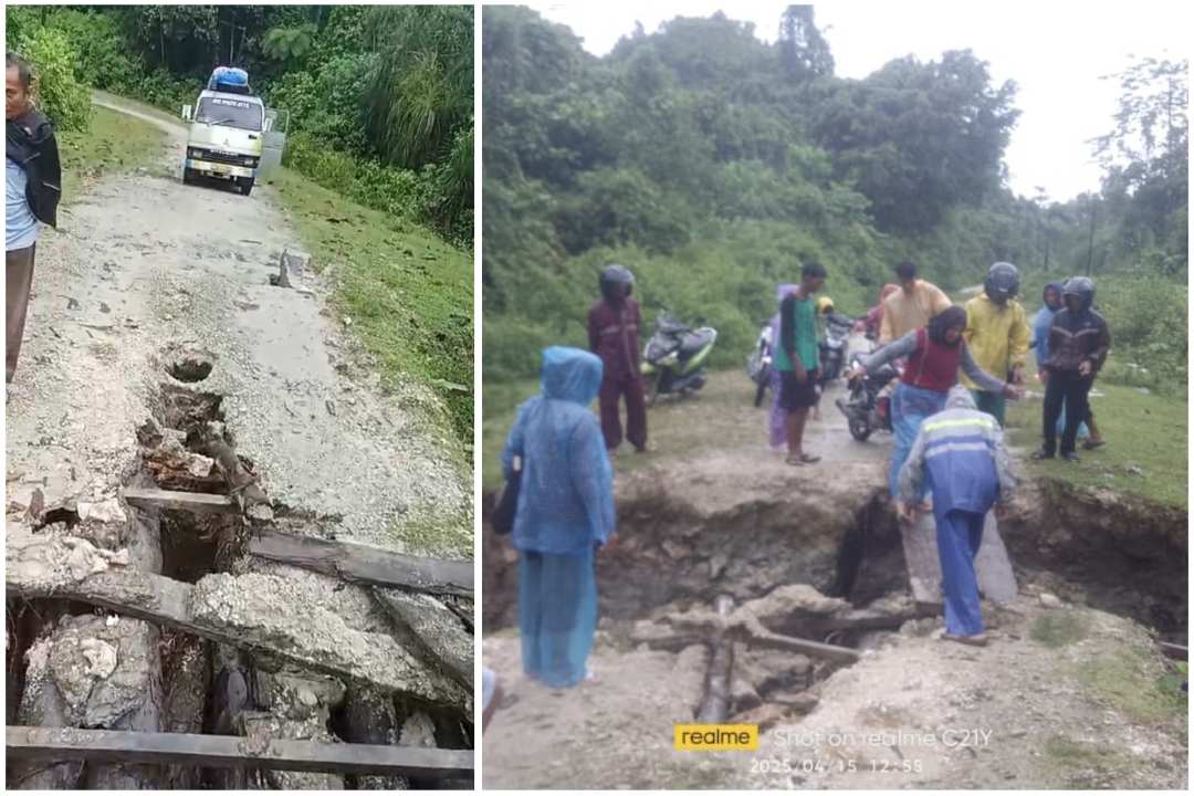 Kondisi Salah Satu Jembatan di Simeulue Rusak Parah, Warga Minta Perhatian Pemerintah Daerah. (Foto: ist)