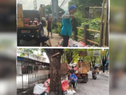 GAS POL !!! Tumpukan Sampah di Berbagai Titik Ruas Jalan Pasar Kemis Dibersihkan 