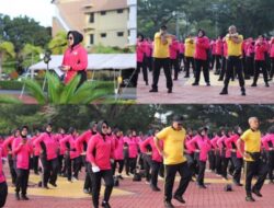 HUT ke-45, Yayasan Kemala Bhayangkari Aceh Gelar Olahraga Bersama di Mapolda