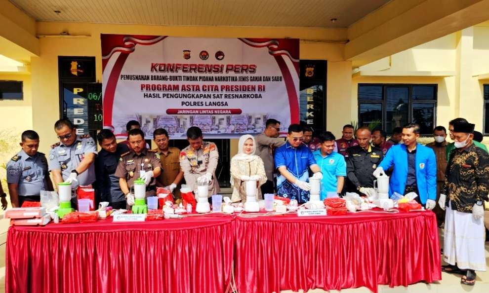 Dua Bulan Ungkap Kasus Narkotika, Polres Langsa Musnahkan 23 Kilo BB 2 IMG 20250506 141115