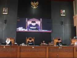 DPRD Dharmasraya Gelar Paripurna Dalam Rangka Penyampaian Pendapat Akhir Bupati Atas Perubahan Perda No 1 Tahun 2024
