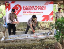 Menjelang HUT ke-79 Bhayangkara, Polres Abdya Gelar Ziarah ke Makam Anggota Polri