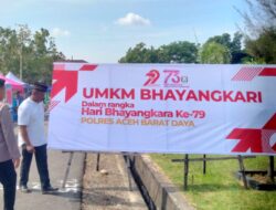 HUT Bhayangkara ke-79, Polres Abdya Sediakan Lapak UMKM dan Bagi-bagi Ratusan Hadiah