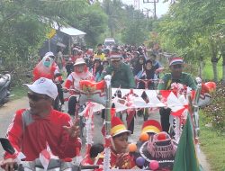 Ratusan Siswa Madrasah Gowes Bareng, Meriahkan HUT RI ke-80