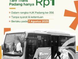 Super Hemat! Naik Trans Padang Hanya Rp1 Tanggal 7 Agustus