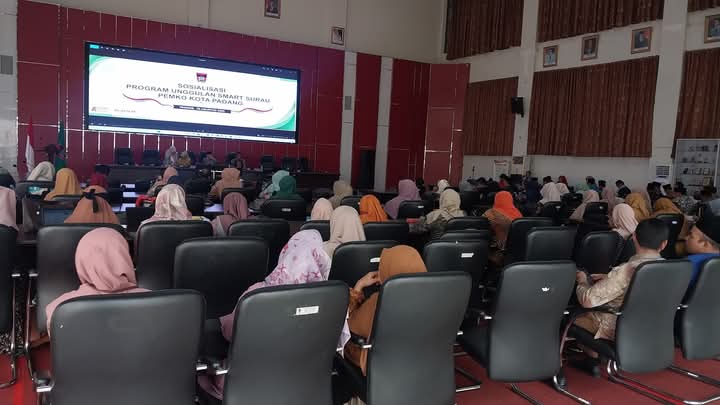 Suasana acara sosialisasi Smart Surau di Aula Bagindo Aziz Chan Balai Kota Padang.(Foto:Diskominfo Padang)