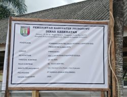Kontraktor Proyek Labkesda Pringsewu, Diduga Abaikan Keselamatan Kerja