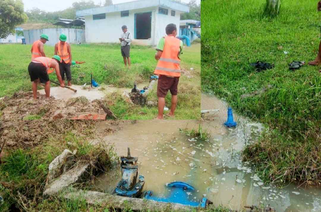 Pipa Distribusi Air PDAM Bocor, Kabag Teknik: Masyarakat Sabar, Sedang Perbaikan 1 IMG 20250810 174739
