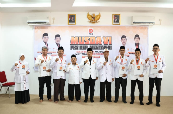 Dewan Pengurus Daerah (DPD) Partai Keadilan Sejahtera (PKS) Kabupaten Kepulauan Mentawai resmi dikukuhkan( Foto:Ist)